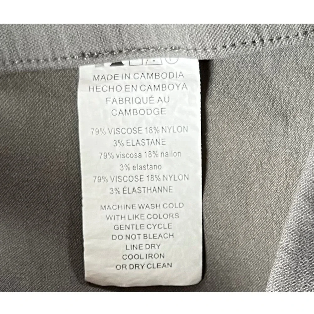 Michael Kors Gray Pull On‎ Slim Fit Stretch Pants Womens Medium Business Casual